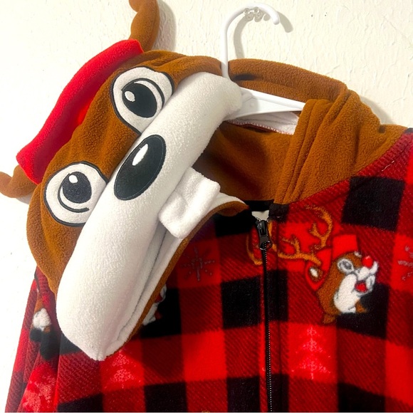 Buc-ee’s Unisex Size L/XL Onesie Beaver Hoodie/Tail Zip Up Pajama Lounge Pockets - Picture 7 of 11